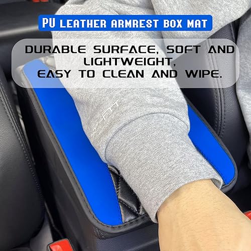 Miniatura 5 de tobenbone Almohadilla de consola central de automóvil, protector de cuero impermeable para reposabrazos y caja de asiento, accesorios cómodos para