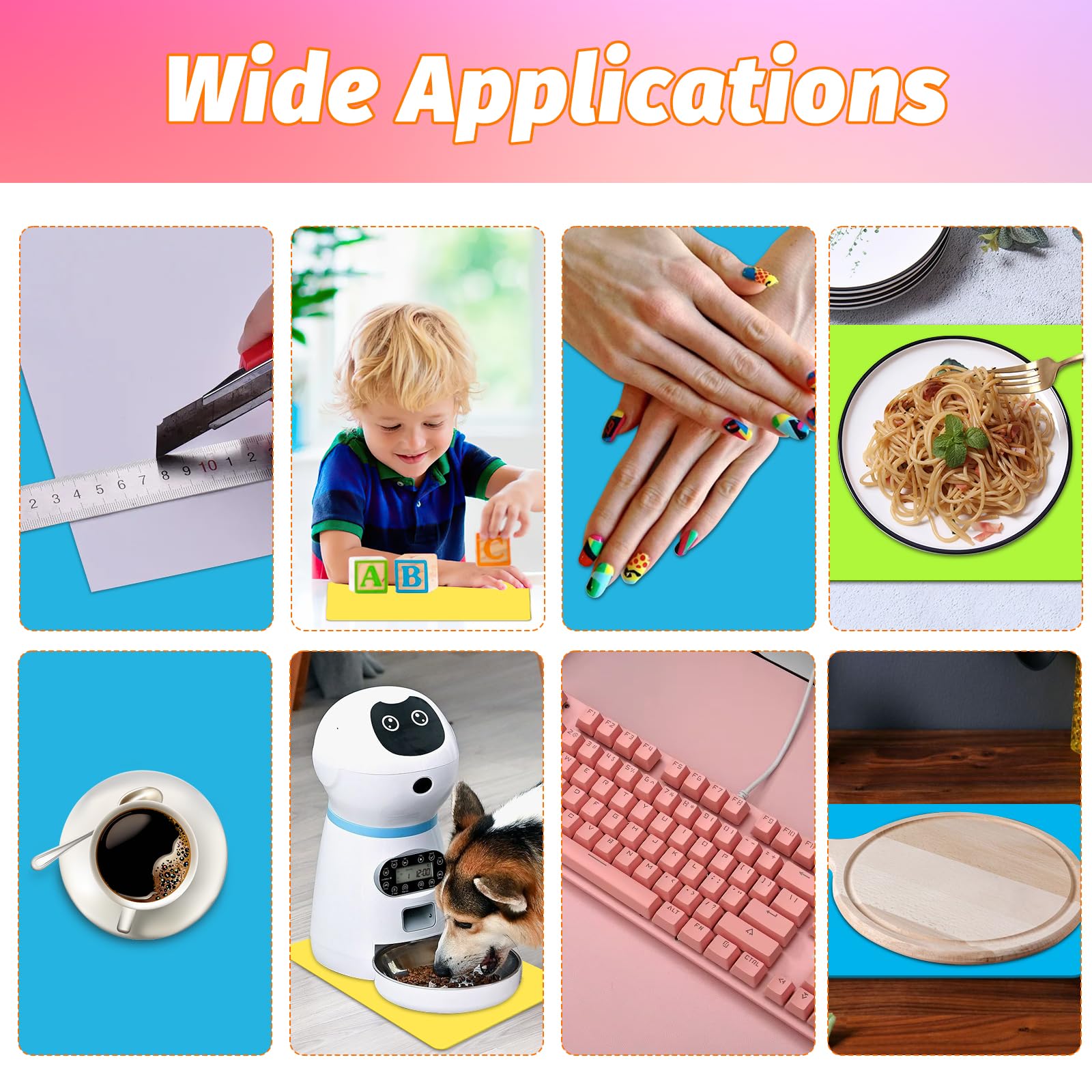 4 Piezas Tapetes De Silicona 40x30 Cm, Tapete Silicona Para Resina Epoxi, Antiadherente Tapete Mesa, Alfombrilla Para Manualidades, Silicone Painting Mat