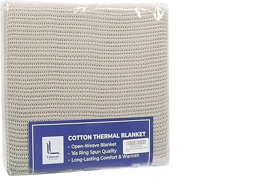 Miniatura 5 de Linteum Textile Supply Manta Leno Weave color gris topo, tamaño Queen, 100% algodón, ligera, cálida, extra esponjosa, duradera, suave y acogedora