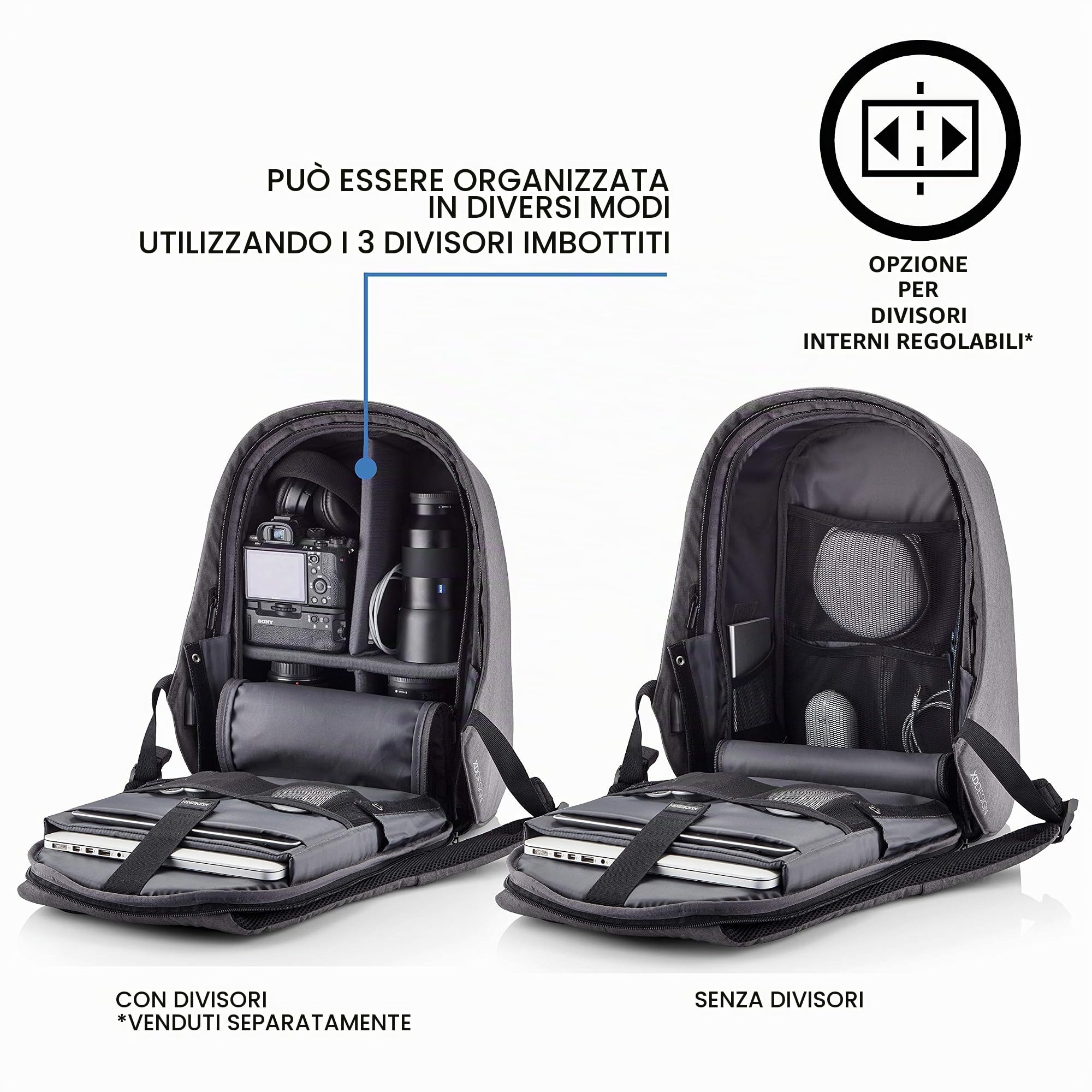 XDDesign - Bobby Hero Regular, MOCHILA ANTIRROBO REGULAR BOBBY HERO DE XD DESIGN/P: P705.294 Unisex - Adulto