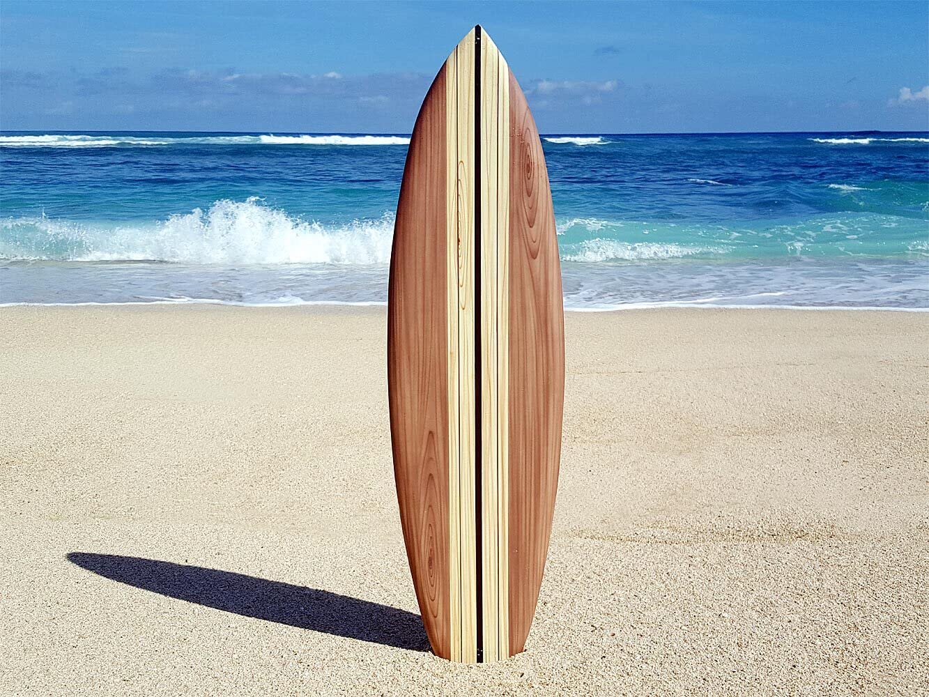 Deko 1864 Planche de surf décorative en bois 100 cm de long Design aérographe Surf Surf