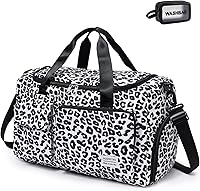 Vista 340 de Pequeña bolsa de gimnasio para mujer, bolsa de viaje con compartimento para zapatos