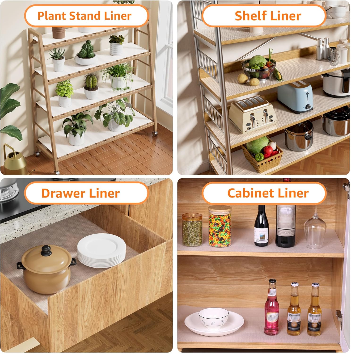 PABUSIOR Pantry Shelf Liner for 16 inch Wire Shelving - Clear Wire Shelf Liner Precise Size 15.5 x 157 Inch - Easy to Cut, (Thick 1.2mm) Transparent Shelves Mat for Garage Drawer - Image 7