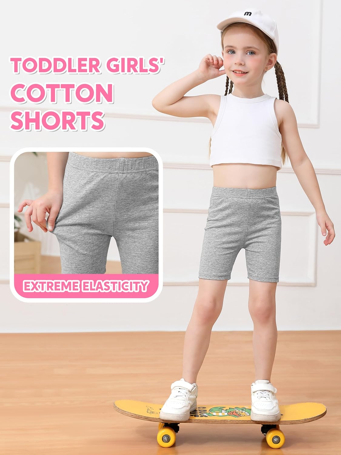 Ruisita 6 Pack Baby Toddler Girls Cotton Bike Shorts Soft Girl Thickened Cartwheel Shorts Solid Safety Dance Short for Kids - Image 6