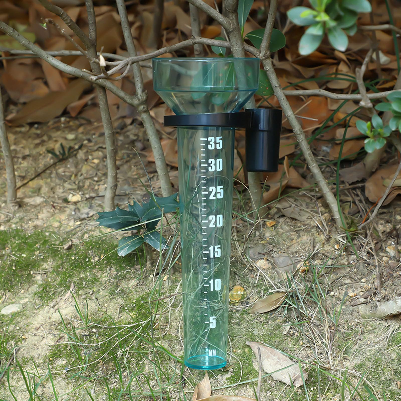 Robuster Kunststoff-Regenmesser 35 mm mit Halterung, einfach zu montieren for Garten, Bauernhof & Außenbereich