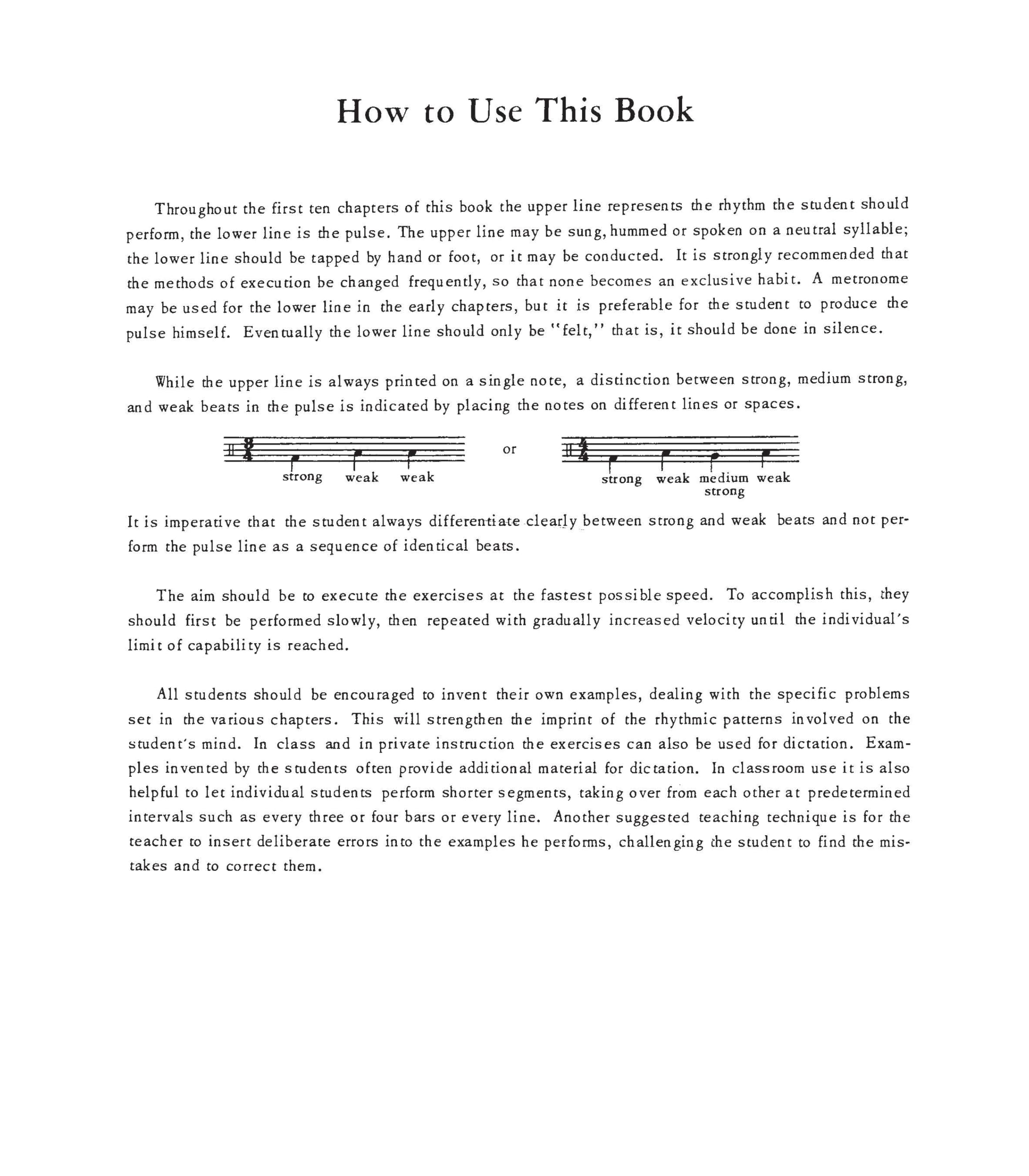 Rhythmic training by robert starer