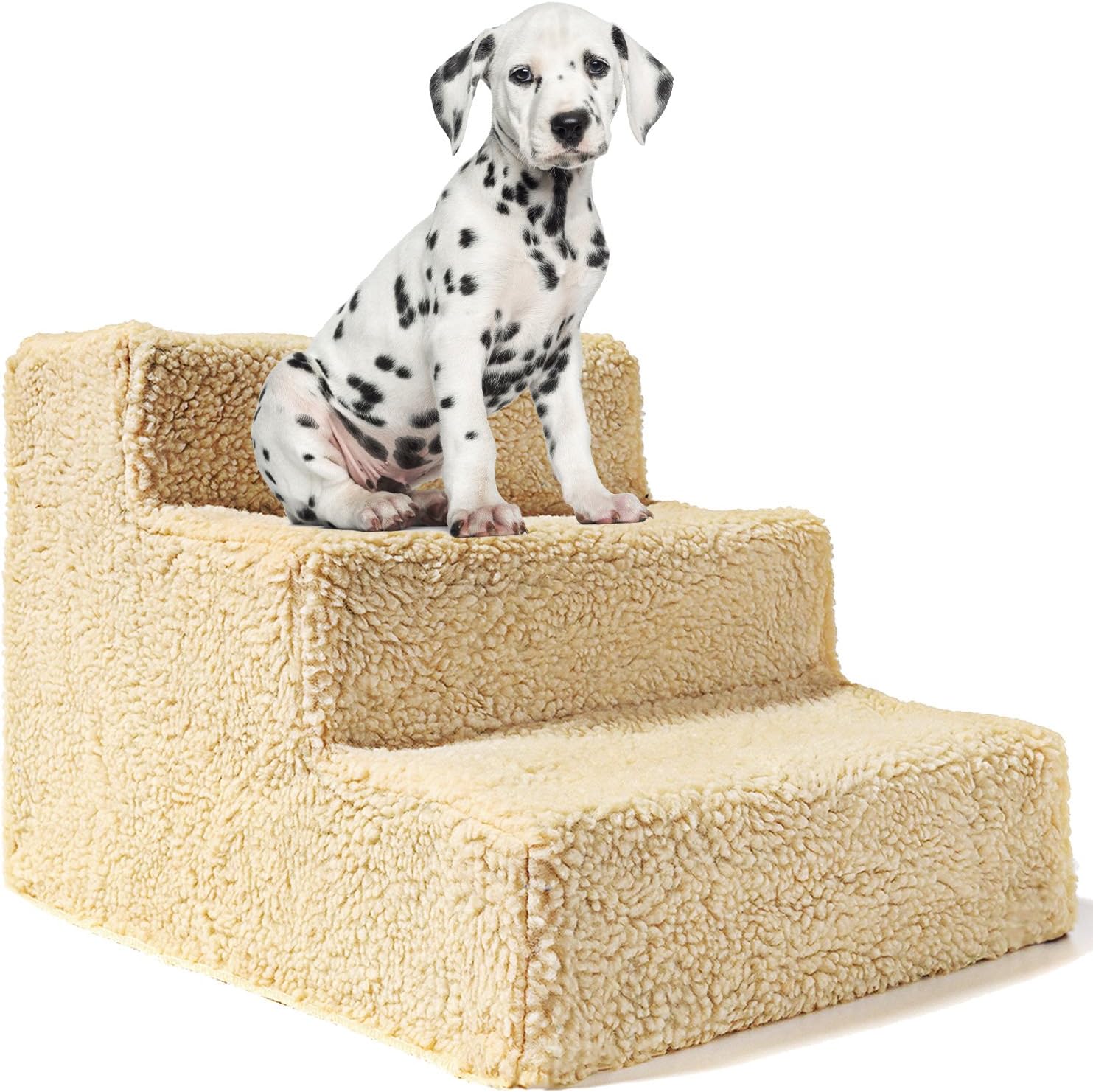 Animals Favorite Pet Bed Stairs, 3 Steps Ladder for Small Dogs and Cats, Portable, Supports up to 20 lbs (Pet Steps)