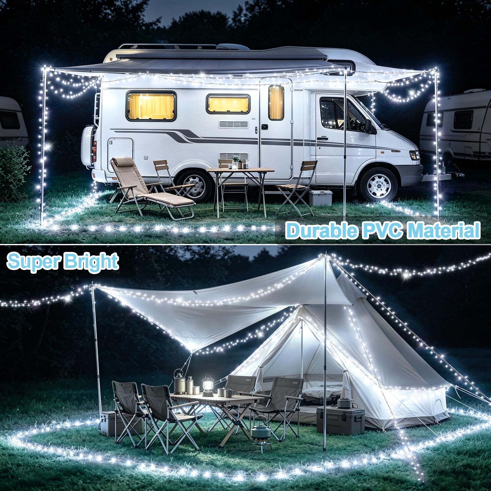 42m 1400 LED Lichterkette Außen Weiß Lichterkette Outdoor Wasserdicht 8 Modi mit Fernbedienung und Timer, Lichterkette Innen für Party Hochzeit Ostern Garten Balkon Weihnachtsbaum deko