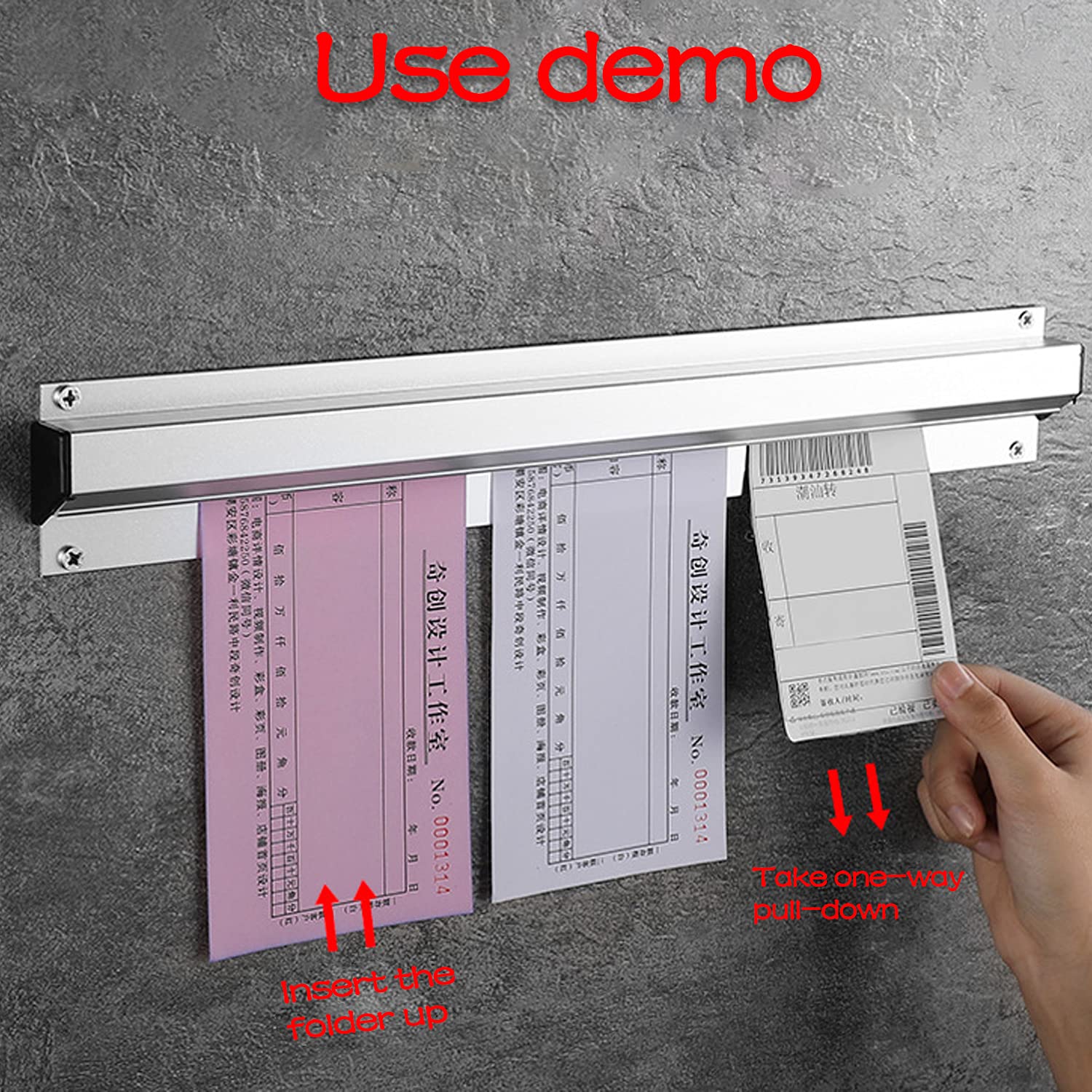 Porte-Bons 60 Cm Barre De Serrage Aluminium - Kit Fixation Inclus Pour Cuisine Et Bureau