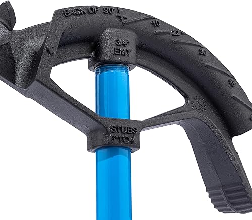 Miniatura 32 de IDEAL Electrical 74-026 Dobladora de hierro dúctil – Dobladora de tubos de metal de conducto con mango para tubos EMT de 1/2 pulgada, dobladoras