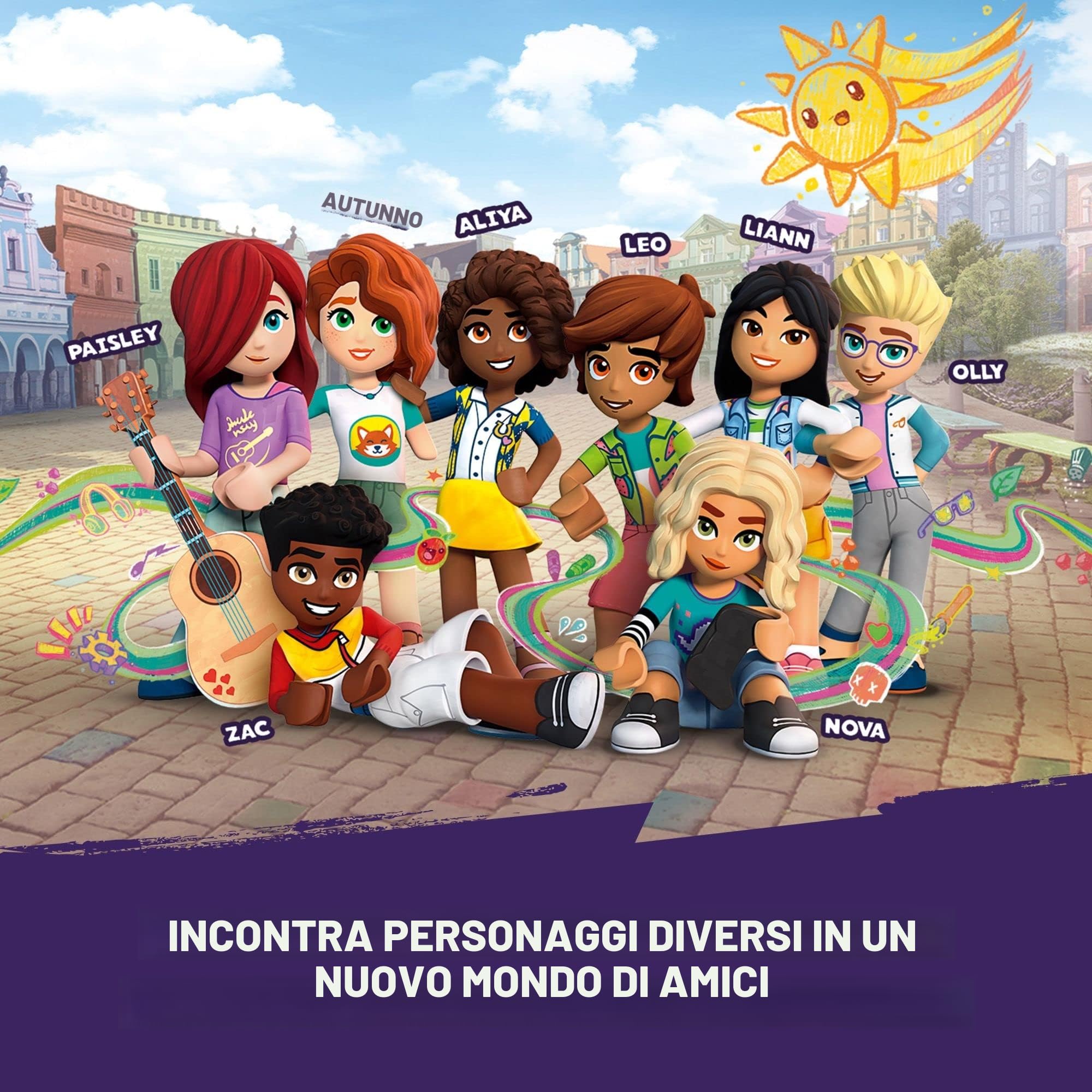 LEGO Friends Heartlake City Community Center 41748 - Set di giocattoli da costruzione; sfida creativa per bambini dai 9 anni in su, include 6 mini-bambole, un cane da compagnia e molti accessori, un