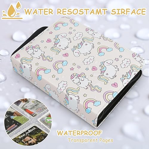 Miniatura 9 de MTGPRO Carpeta de tarjetas para tarjetas de Pokémon de 4 bolsillos, 400 bolsillos, carpeta de tarjetas intercambiables, libro de coleccionista,