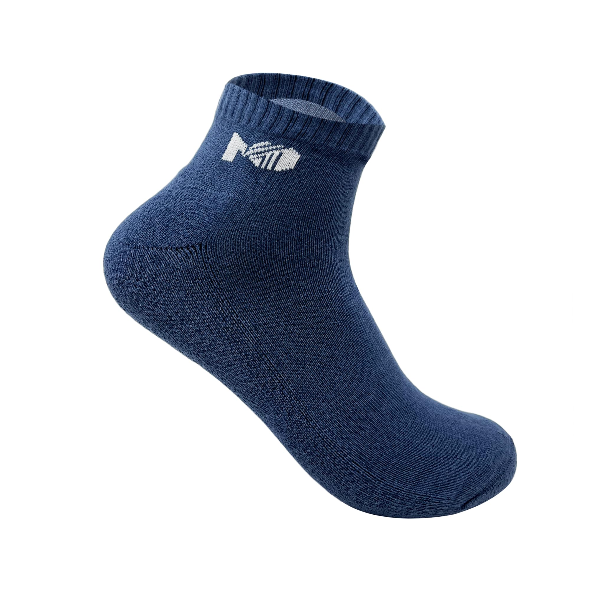 Men Ankle Length Socks, Solid Sports Sock, Unisex Cushioned Terry Cotton Socks For Gym, Walking, Workout.-image-41