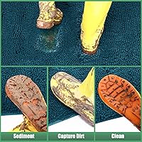 Vista 4 de IM HOME Tapete Absorbente de Chenilla para Exteriores 36" x 24", Tapetes de Puerta Lavables para Perros con Lodo, Antideslizante, Tapete