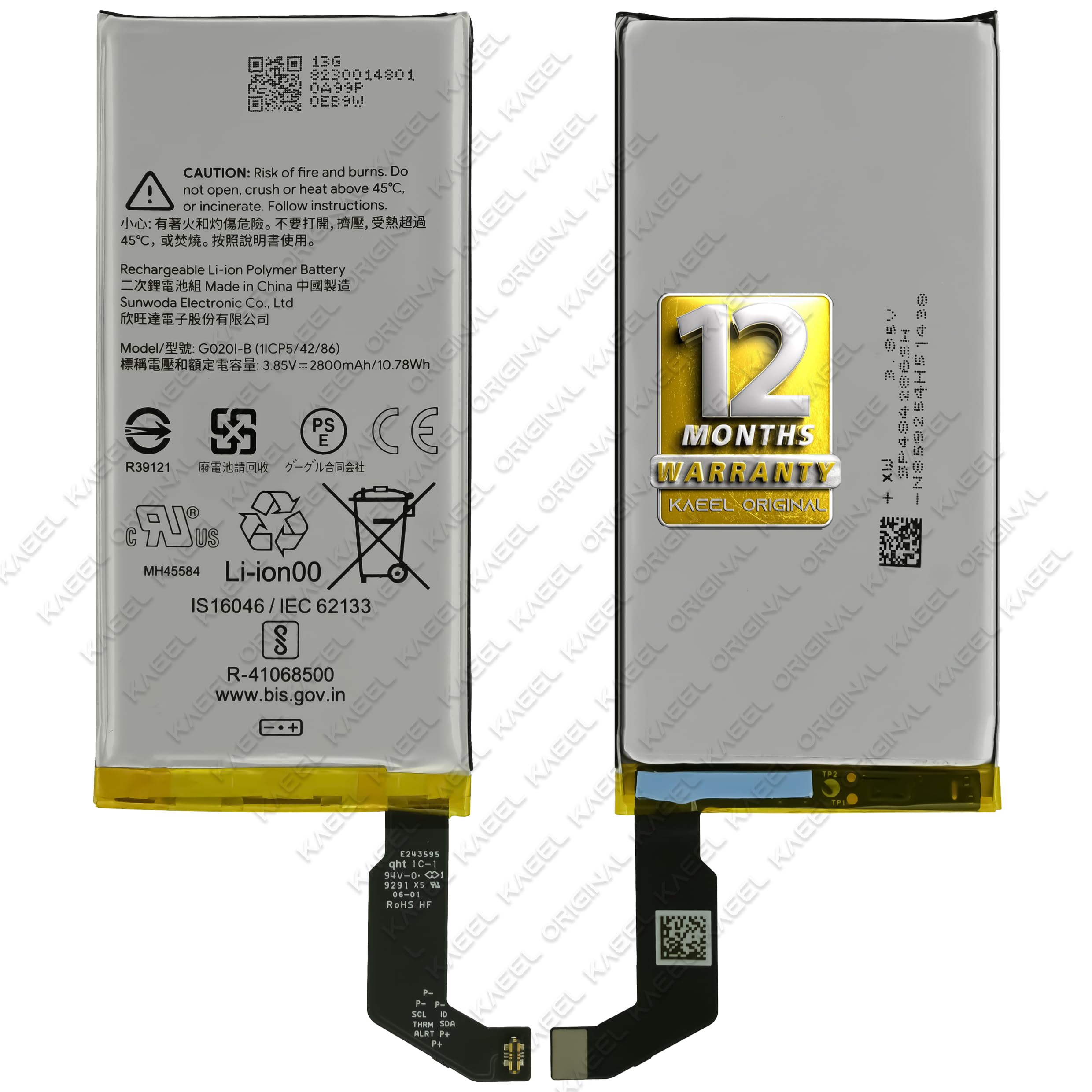 KAEEL ORIGINAL G020i-B Genuine Replacement for Google Pixel 4 GA01187-US - 2800mAh - with 12 Months Warranty* (Just Black) (B0CV24Q99W) Amazon Price History, Amazon Price Tracker