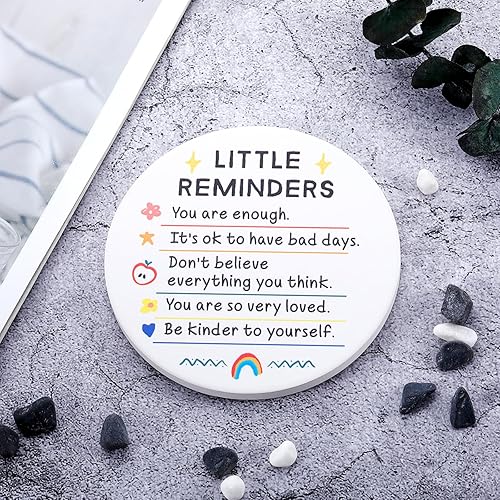 Miniatura 2 de Regalos de salud mental para mujeres y hombres, pequeños recordatorios, posavasos con citas positivas para bebidas, adolescentes, niños, niñas,