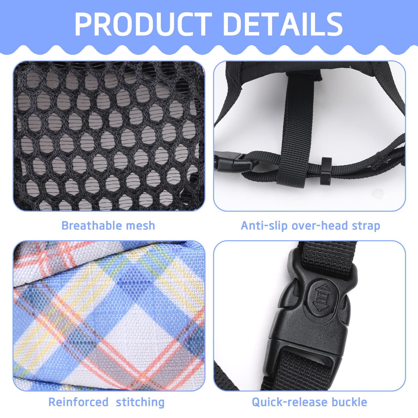 Adjustable Soft Muzzle for Small to Large Dogs - Breathable Mesh, Anti-Bite, Ideal for Grooming Barking & Chewing (M) - Image 3