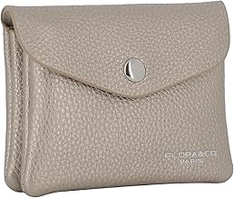 Porte-Monnaie et Cartes en Similicuir Souple - Portefeuille Pochette à Magnétique - Taille Petite - Pratique Léger - Taupe Métal