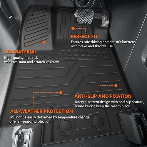 Miniatura 10 de powoq Alfombrilla de carga compatible con Nissan Pathfinder 2022 2023 2024 con alfombrilla de respaldo, revestimiento de carga TPE de repuesto para