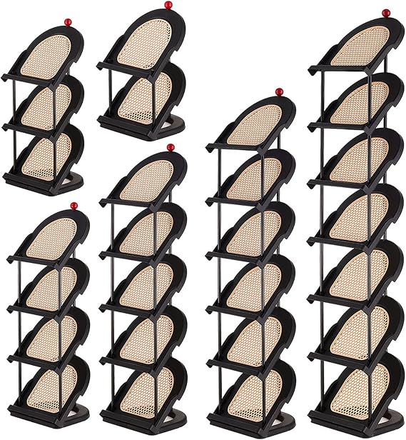 Compact Multi Shoe Storage Rack for Entryway and Dorm Use Thin Angled Entryway Dorm Narrow Cabinet