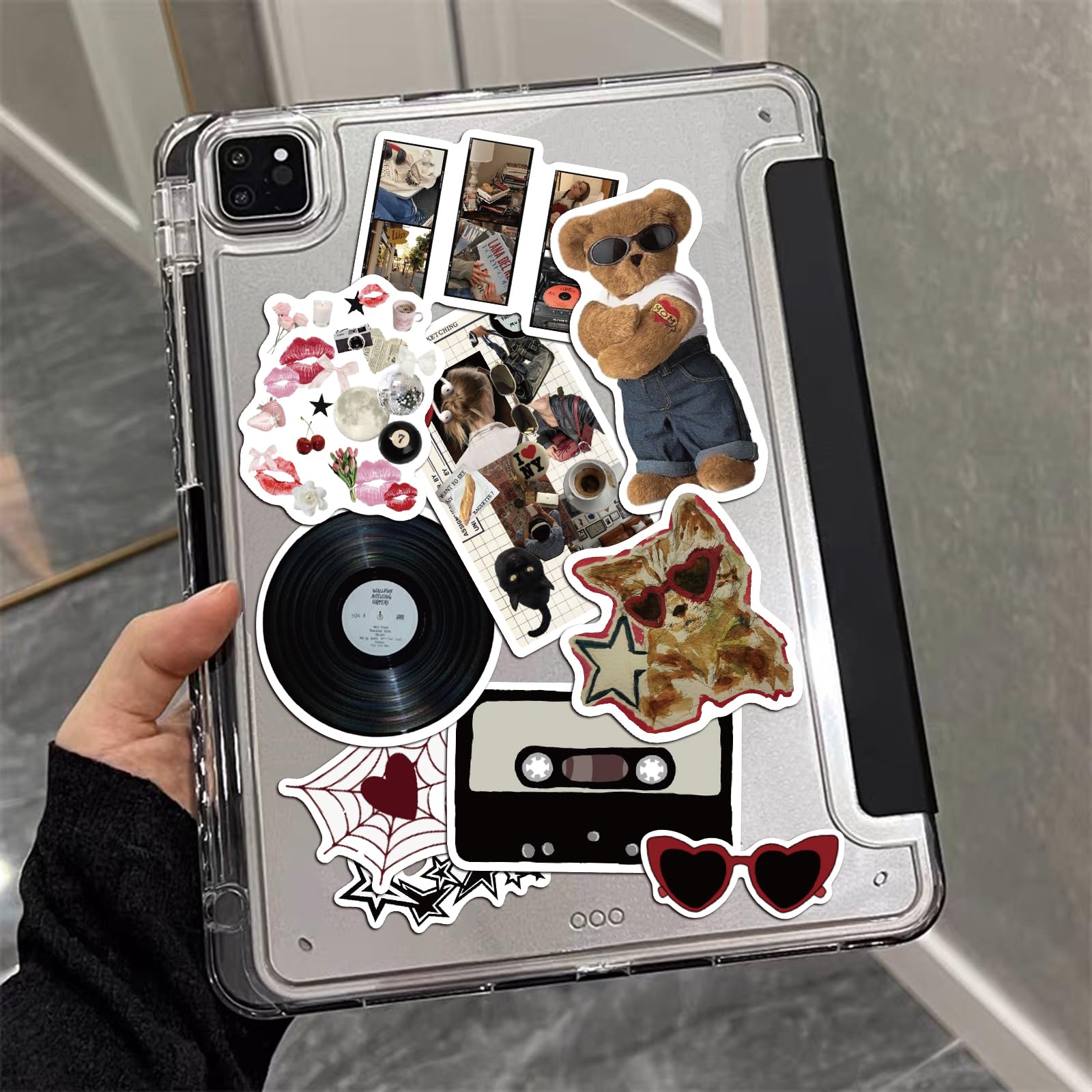 Y2K Ästhetische Aufkleber Downtown Girls, Y2K Retro-Aufkleber, coole 2000er-Jahre, Cyber-Aufkleber, trendige Aufkleber für Wasserflasche, Laptop, Gitarre, Skateboard, Vinyl-Aufkleber für Mädchen,