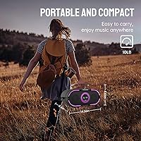 Vista 4 de RHM K666PLUS Karaoke Machine with Powerful Sound, Deep Bass & Led Light, 2 Wireless Microphones, 7 Hours Playtime, Support Bluetooth/AUX/USB/PC for