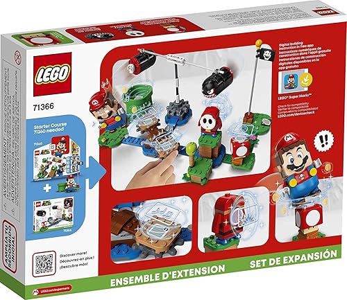 Miniatura 2 de LEGO Super Mario Boomer Bill Barrage Juego de expansión 71366 Kit de construcción; juguete para niños para añadir a sus aventuras de Super Mario con