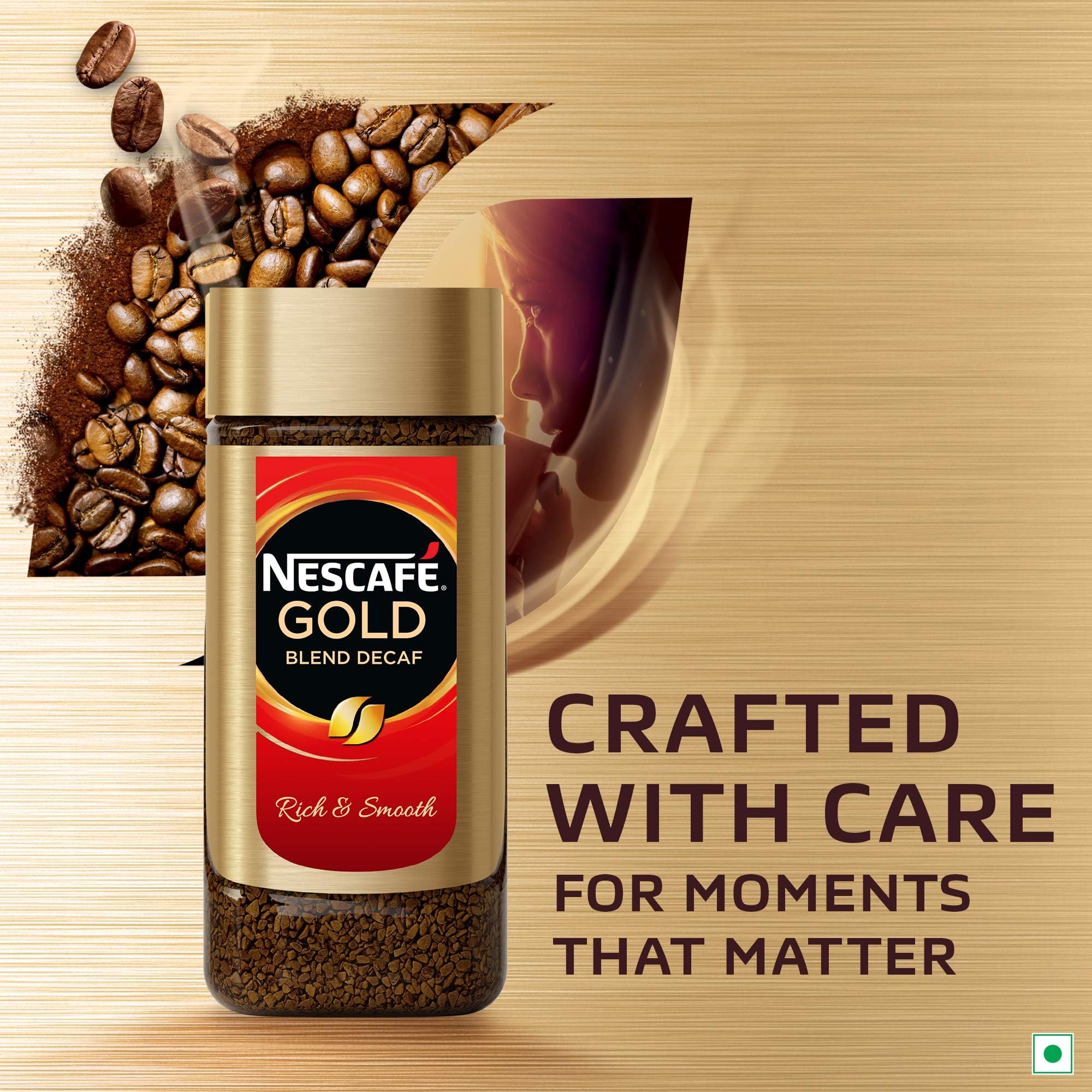 Nescafe Gold Blend bezkofeinowa kawa mielona, bogaty aromat i gładki smak, 95 g, 6 szt