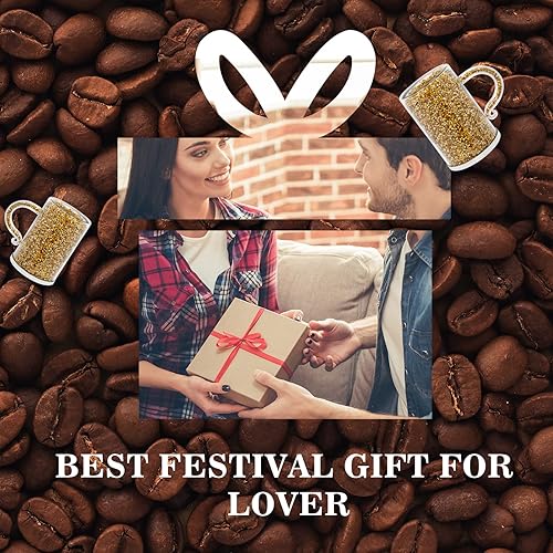 Miniatura 6 de sugarchef Juego de 6 tazas de café de cristal Hot Dink de 6 onzas con asas para bebidas calientes, vasos de té con leche, chocolate, diamante, juego