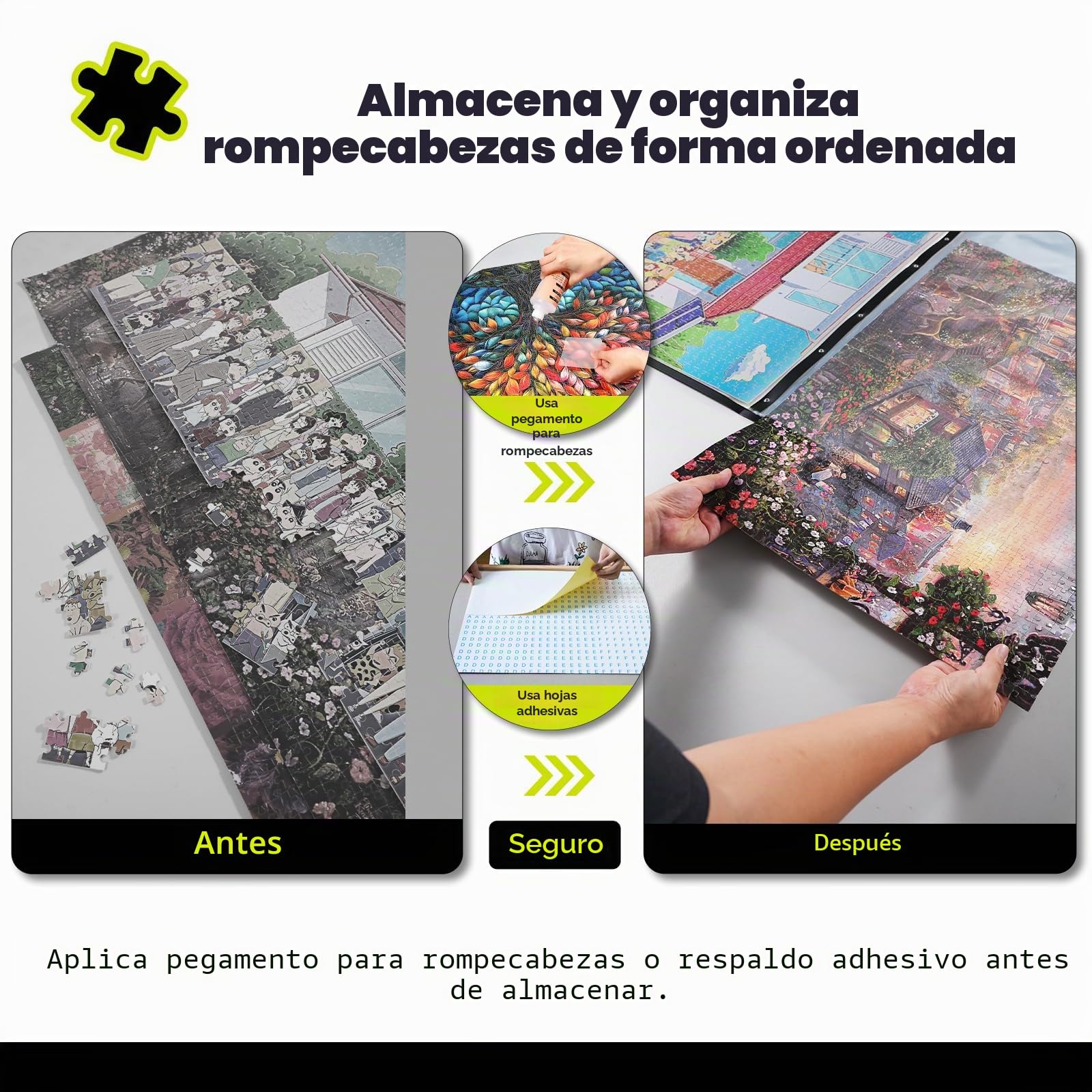 ALL4JIG Carpeta para Guardar Rompecabezas, para entusiastas de los Rompecabezas, Organizador Que Ahorra Espacio, Accesorios para Adultos