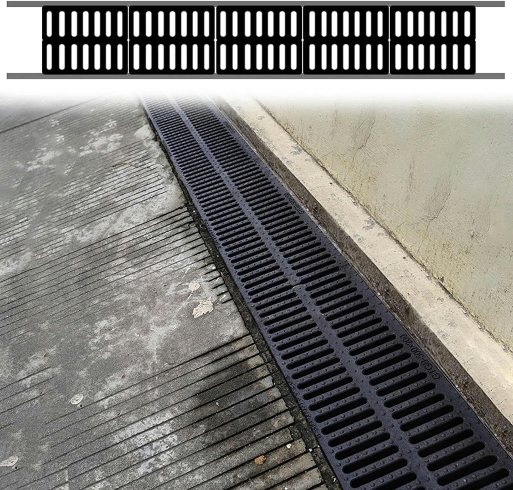 Caniveau extérieur avec couvercle de grille haute résistance de 0.2t à 3t