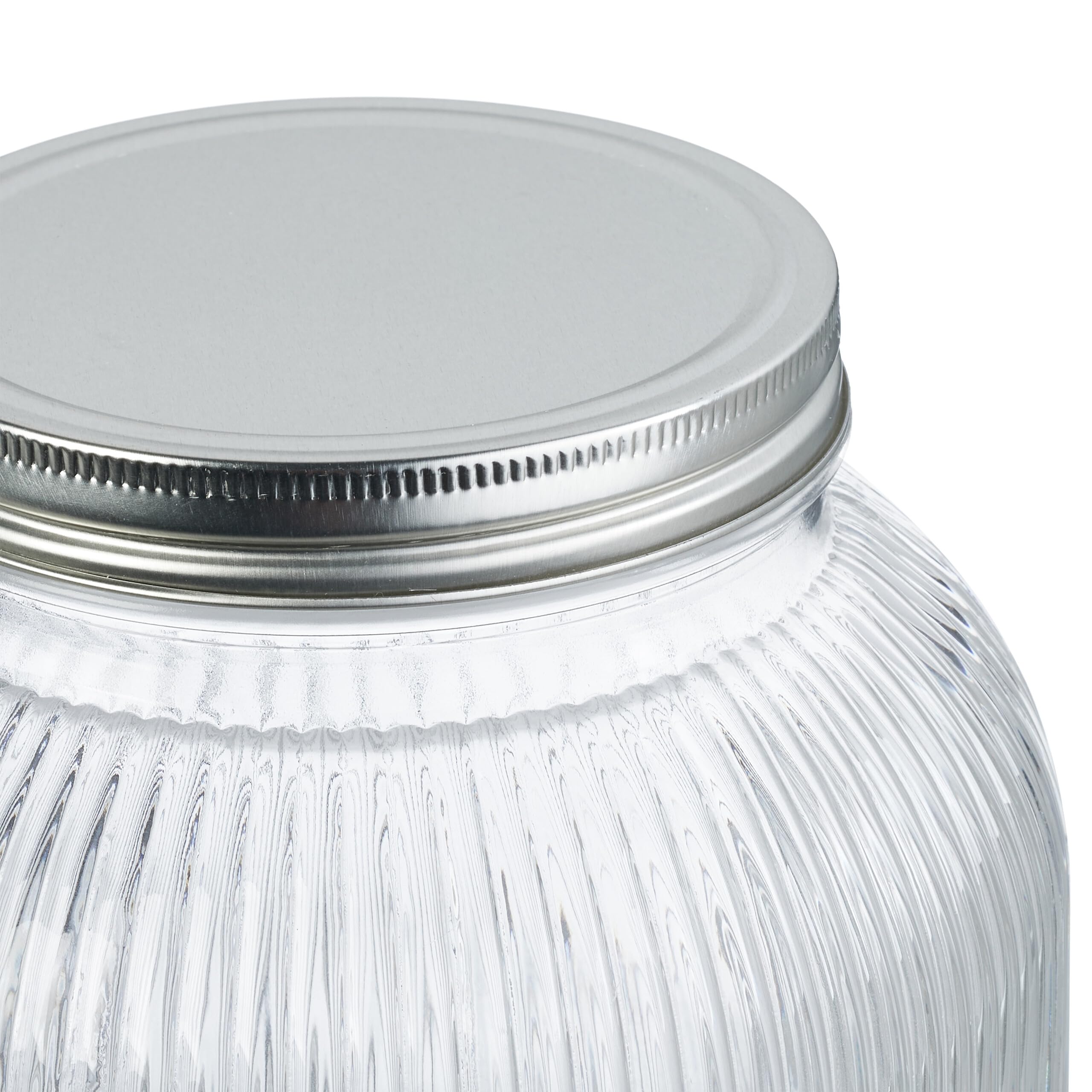 Relaxdays Distributeur de Boisson, 5 l, avec Robinet et Couvercle, Design décoratif, pour Votre Limonade, Transparent