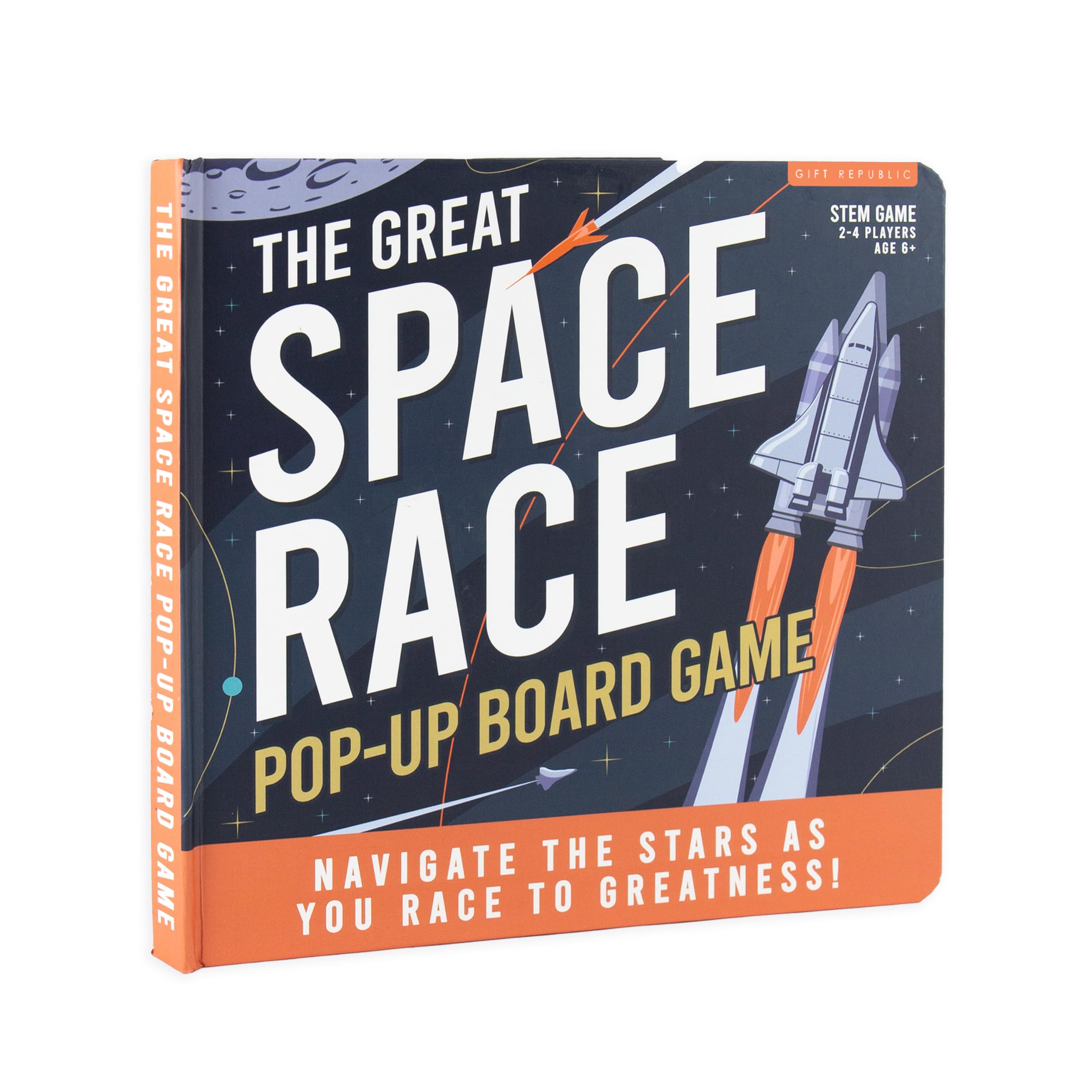 Gift Republic Great Space Race Pop-Up Board Game, STEM Learning Game with 3D Levels