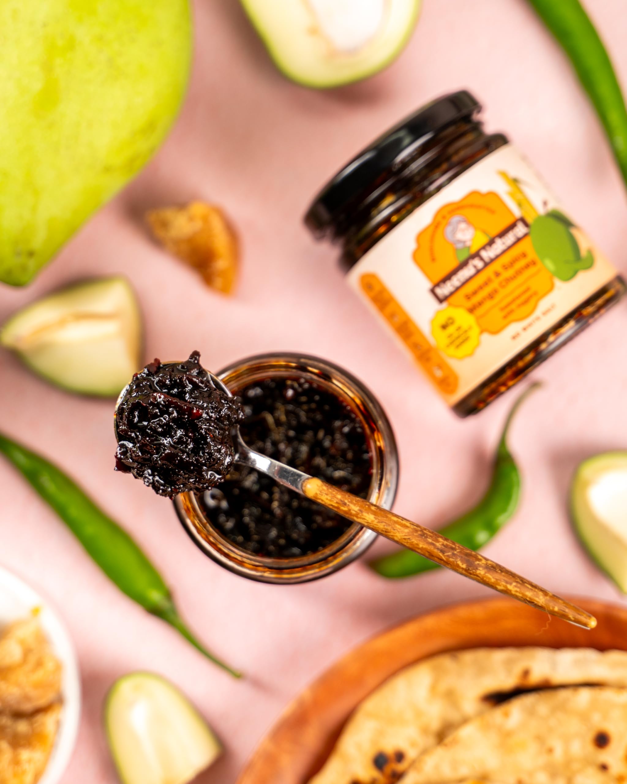 Neenu's Natural Sweet and Spicy Chutney - 200gm | Traditional Indian Mango Achaar & Pickle | No-Oil | Homemade Style Sweet Mango Preserve, Chutney & UppinKai | No Preservatives - Image 7 thumbnail
