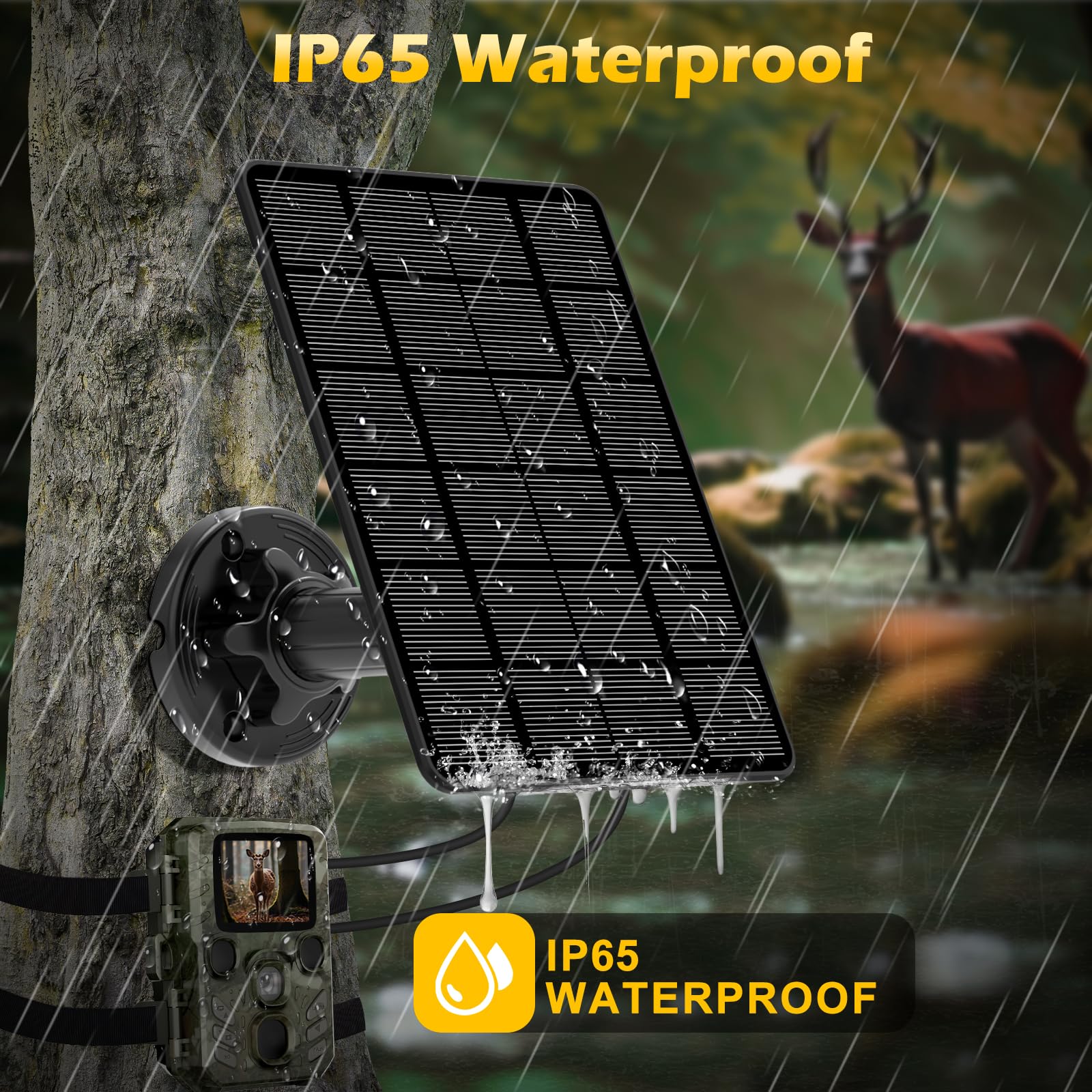 Panneau Solaire Pour Caméra De Piste, Kit De Chargeur Solaire De Sortie