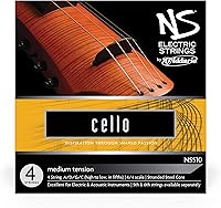 Vista 2 de D'Addario NS - Juego de cuerdas para violonchelo eléctrico, escala 4/4, tensión media