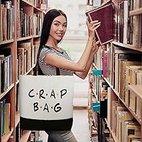 Vista 6 de Cunno 2 bolsas de lona reutilizables para comestibles, regalos y merchandising para programas de televisión de amigos, Blanco