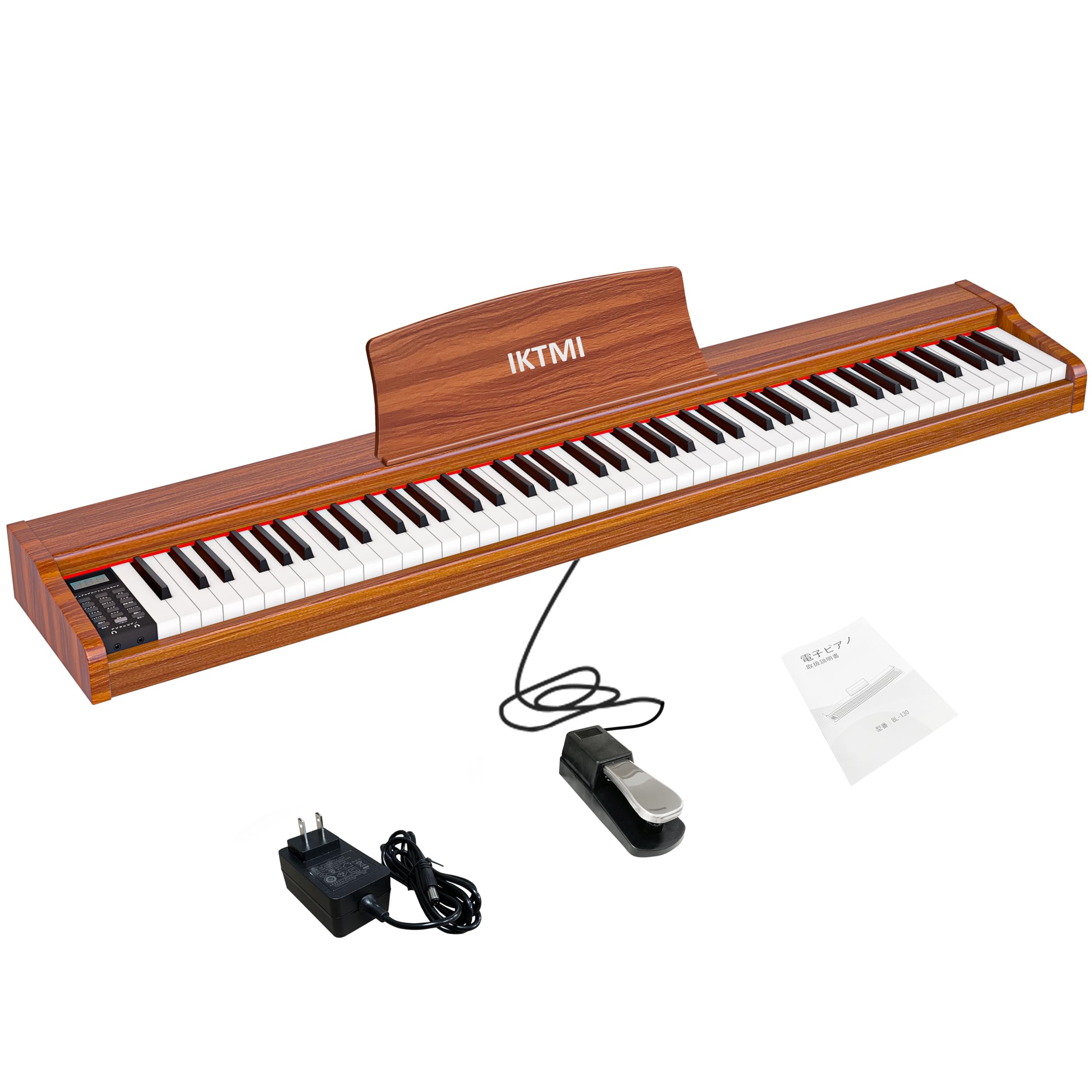 Amazon | IKTMI 電子ピアノ 88鍵盤 ペダル付き 木製 キーボード ピアノ