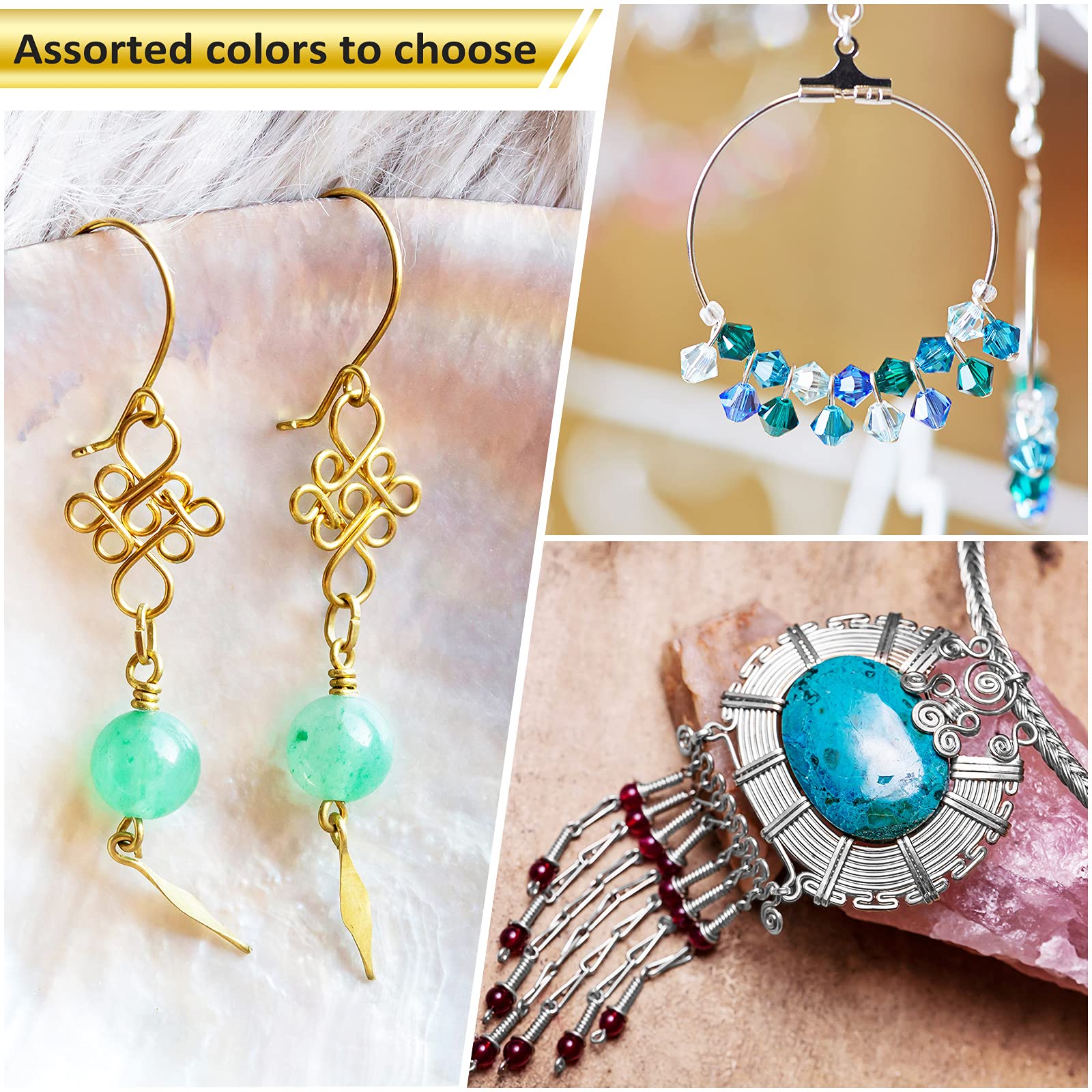 20 Gauge Wire Jewelry Wire Kit (18/20/22 Gauge) Gold/Silver/Rose