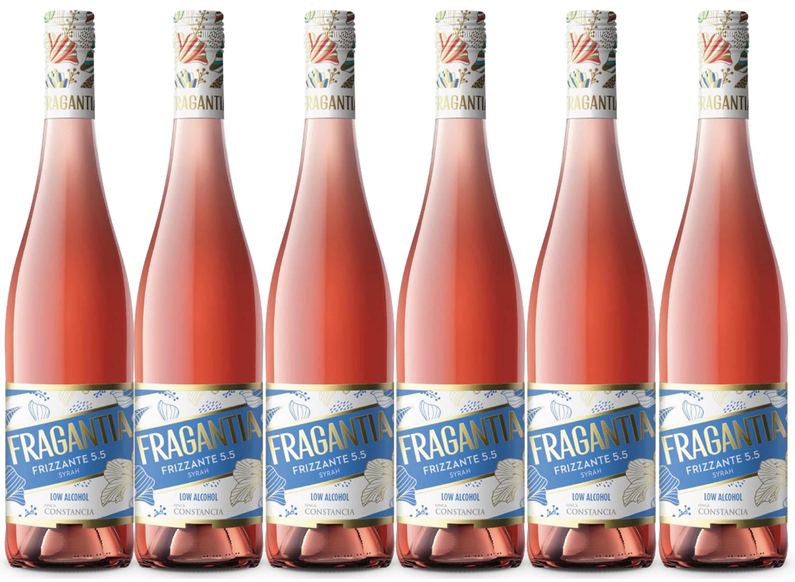 Finca Constancia Fragantia 5.5 - Vino Frizzante Rosado V.T. Castilla - 6 Botellas de 750 ml