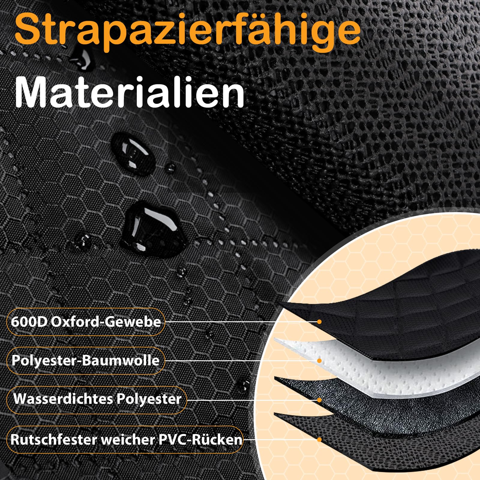 Angooni Auto Hundedecke Rücksitz - Hundedecke Auto Rückbank mit Isofix für Kindersitz (135×120cm) - Wasserdicht, Rutsch, Kratzfeste Hundeschutz Auto Rückbank - Rückbank Hundeschutz Universelle