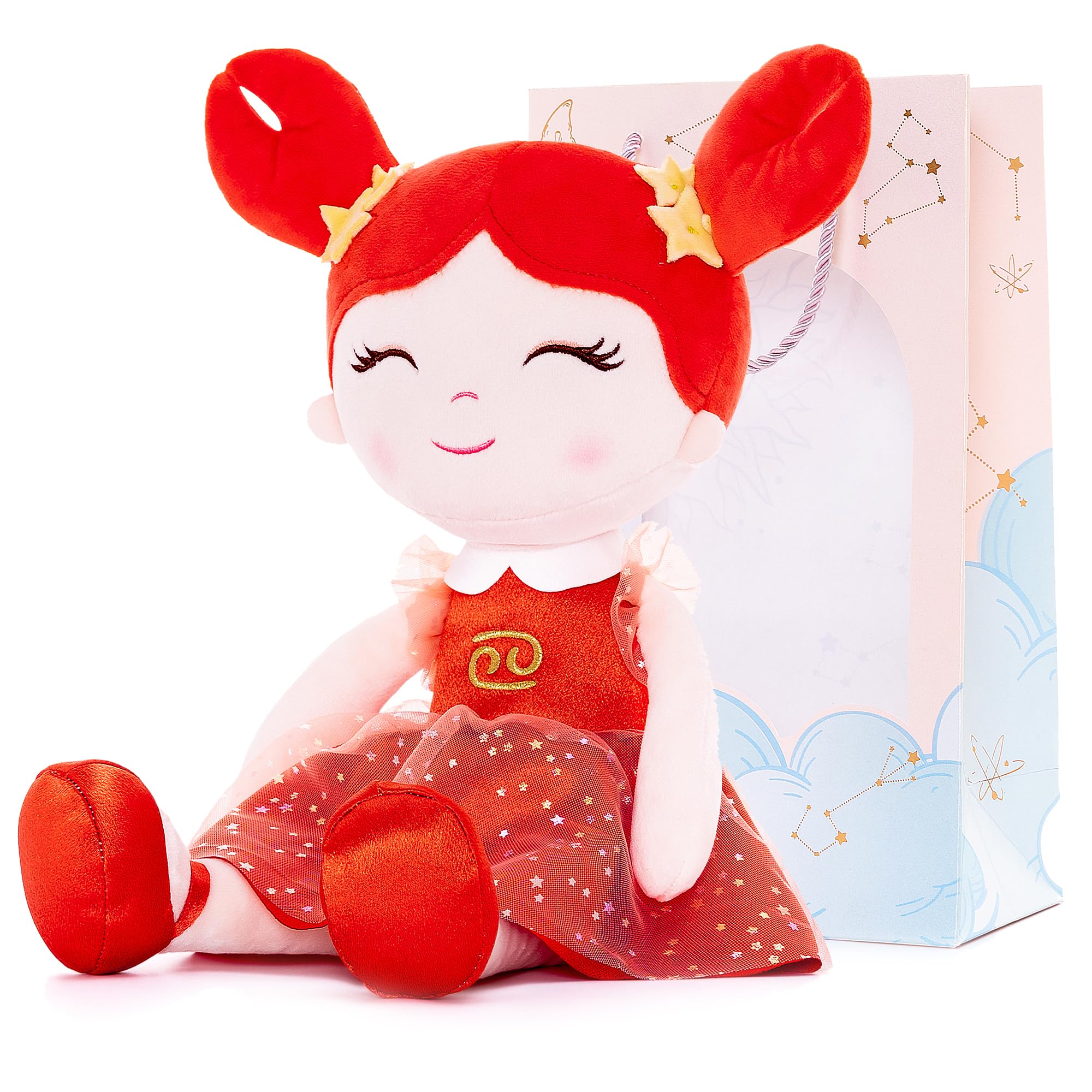 Arteeksdoll Personalized Baby Girl Gifts Plush Dolls Constellations Zodiac  Doll Birthday Gift 17 inches Canceri