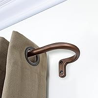 Vista 3 de Rolando - Juego de varillas de oscurecimiento de habitación de 5/8 pulgadas, 86-128 pulgadas, bronce oscuro