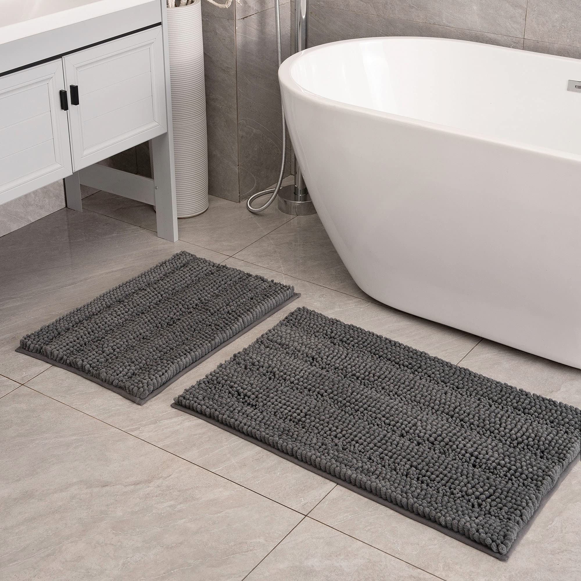 Bath Mat for Bathroom Set Bathroom Rug Set 2 Piece Absorbent Non Slip Machine Washable Bathroom Mat Extra