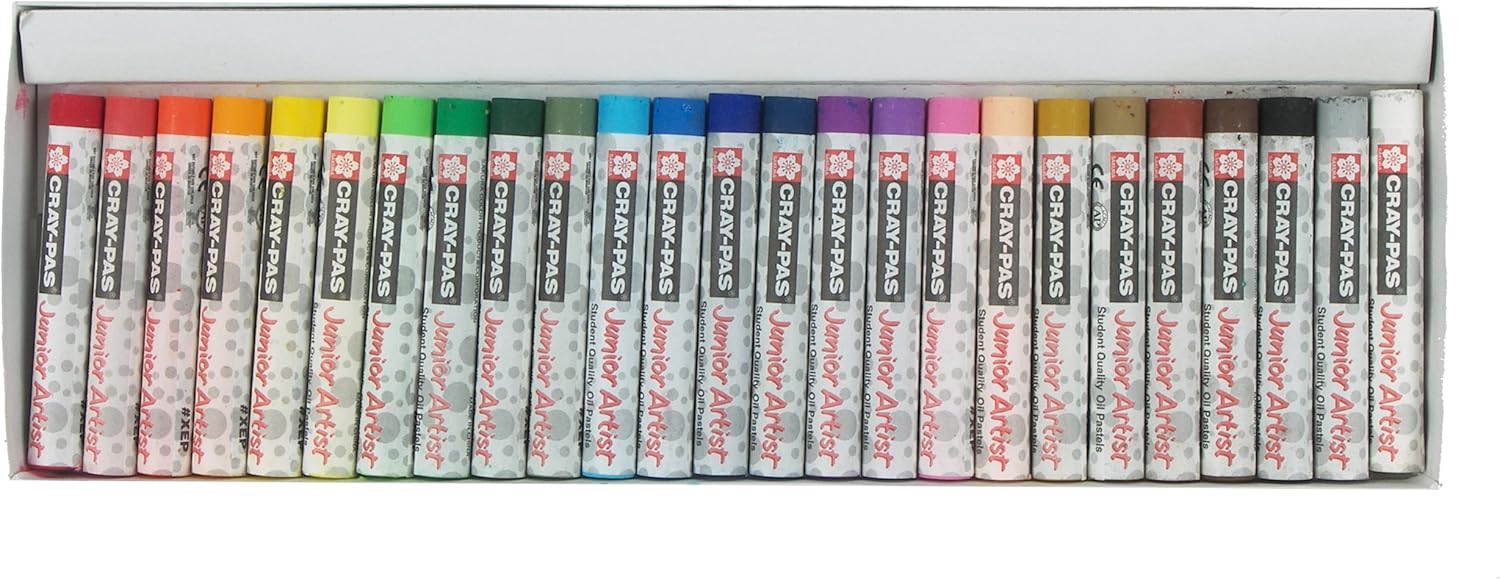Sakura Cray-Pas Junior Artist Oil Pastels, Assorted Colors, Set of 25
