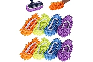 8 PCS 4 Pairs Duster Mop Slippers Cover