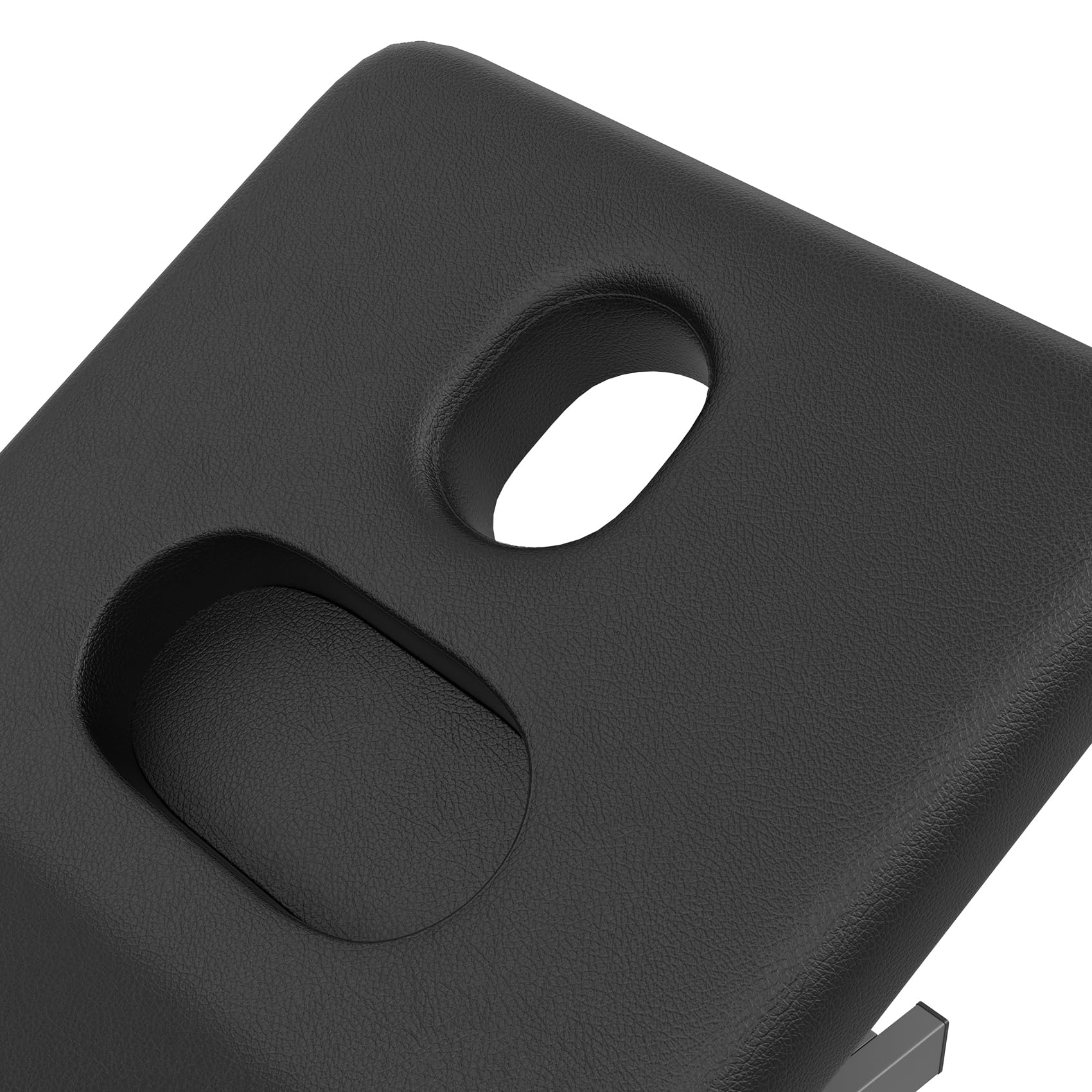 Fulocseny Heavy Duty Professional Stationary Massage Bed Wide Stationary Massage Bed with Backrest for Treatment Table Physical Therapy Table Spa Facial Bed, Metal Frame PU Leather Black