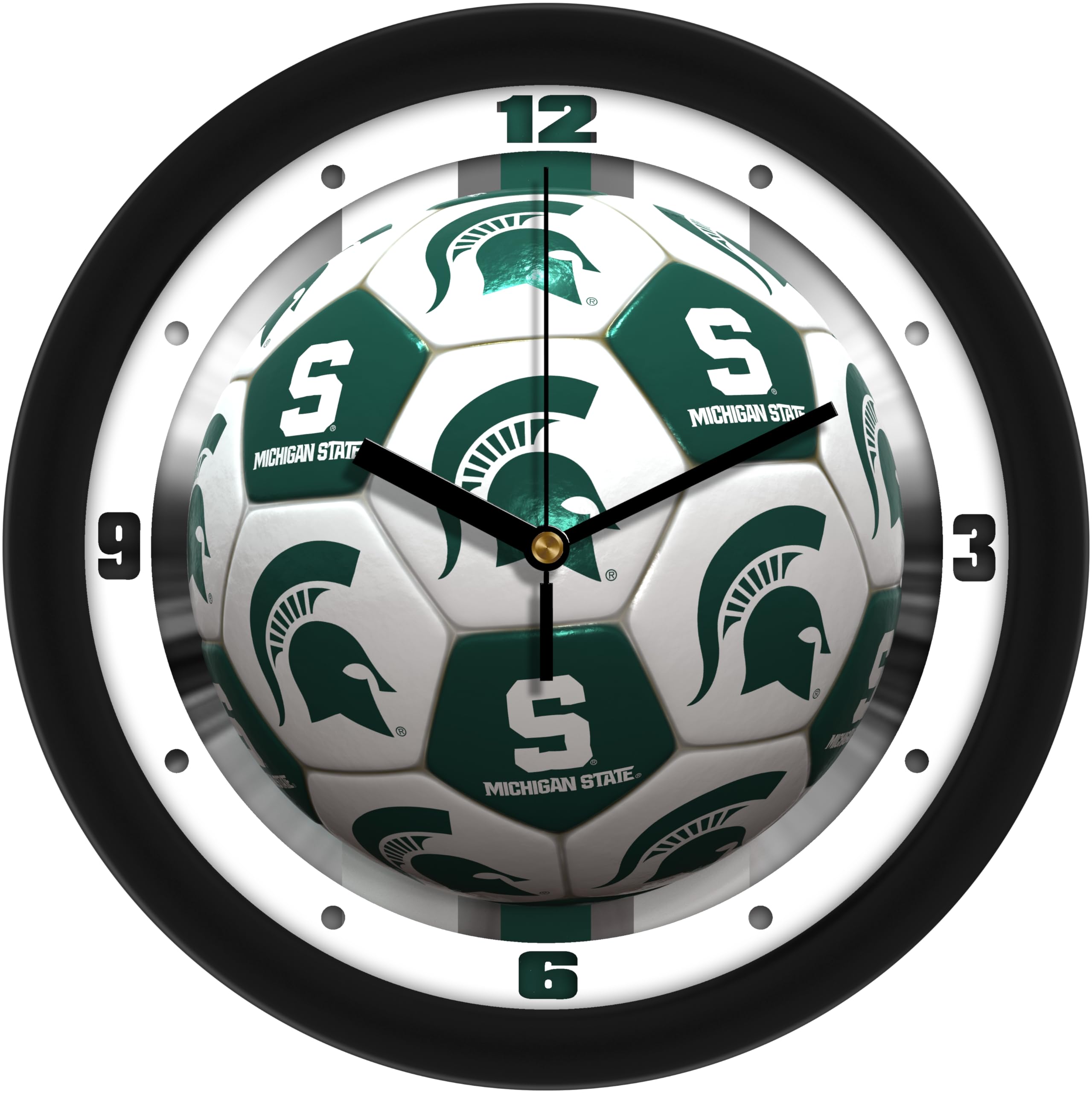 SunTime Michigan State Spartans Soccer Wall Clock