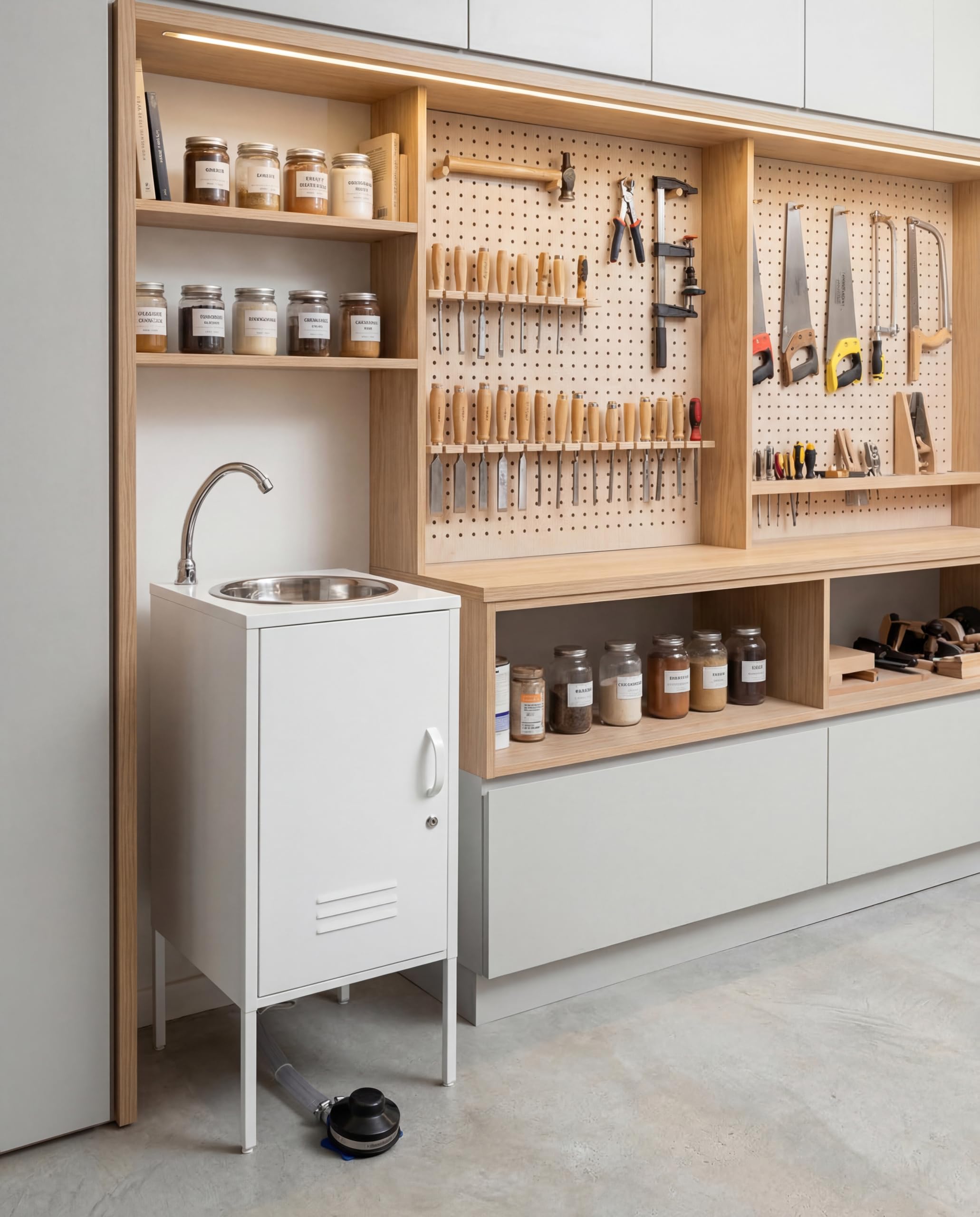 Express Water Luxury Lite Plus, Lavandino Lavabo Lavello, Portatile Autonomo Trasportabile, con Serbatoio d'Acqua, in Acciaio Inox, con Comando a Pedale, Certificato per ASL, incluso Kit Acqua Calda