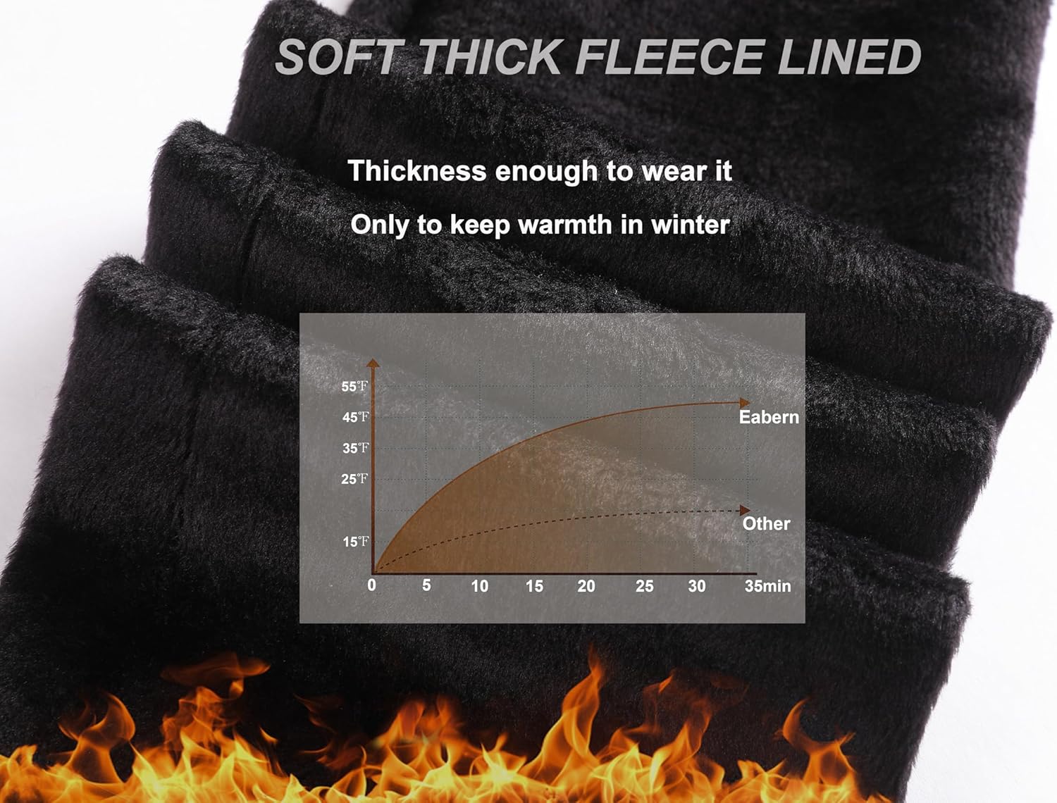 EABERN 2 Pairs Fleece Lined Leggings Women High Waist Thermal Warm Winter Shiny Tights - Image 4